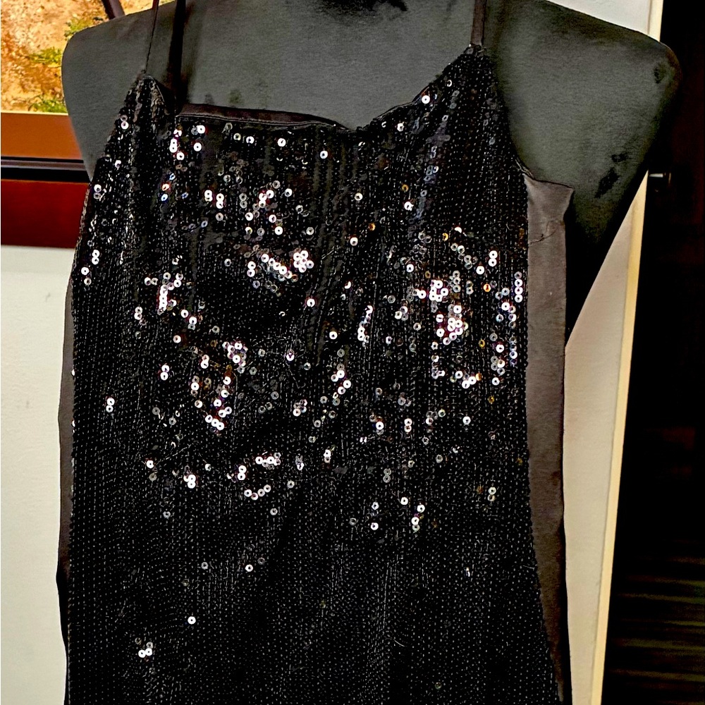 Retrofete sample black sequin dress -NWOT
